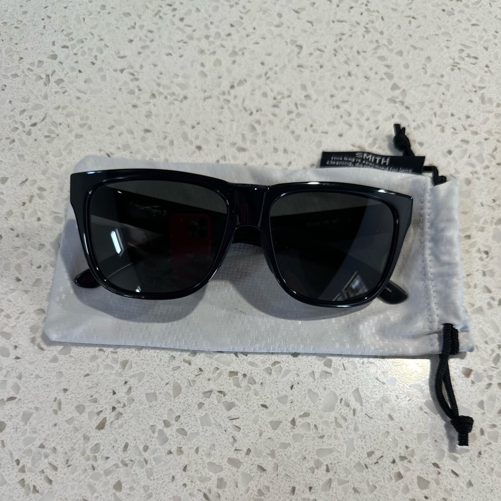 Smith Optics Lowdown2 Sunglasses. Shiny black with gray lenses.